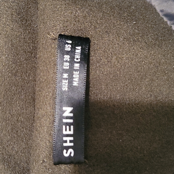 Army Green Longline Coat.  Size M - Picture 9 of 11